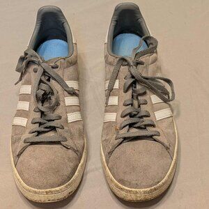 Adidas Campus Sneakers Mens Size 13.5 B70085 Grey Suede Uppers Shoes
